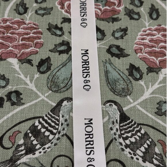 MORRIS & Co Seasons By May Green Floral Bird 60x144 Tablecloth Thanksgiving Fall - Picture 3 of 9